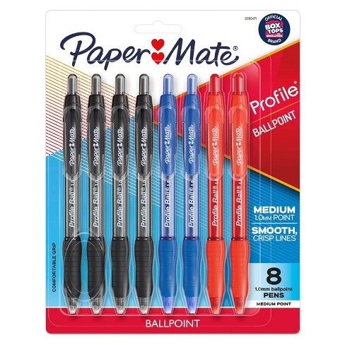 8pk Ballpoint Pens Profile 1.0mm Multicolor - PaperMate : Target