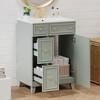 ALEXOUN 24" Bathroom Vanity with Ceramic Basin,Free Standing Single Basin Vanity Set with 2 Drawers and 1 Door,Modern Wooden Bathroom Cabinet, - 2 of 4