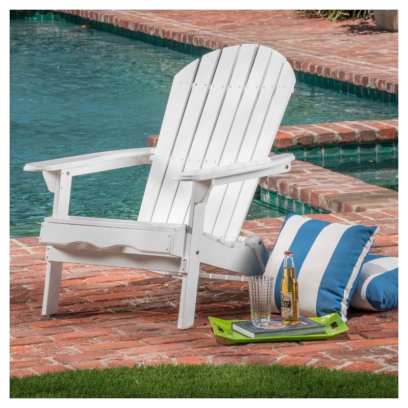 Hanlee Folding Wood Adirondack Chair - Christopher Knight Home, 3 of 7