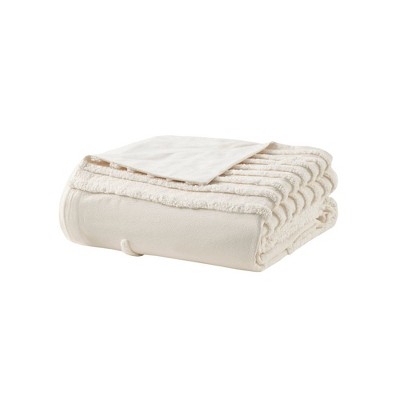 Ivory Cotton Chenille King/Cal King Duvet Cover Set