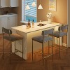 Bar Stools Set of 2/4, 25.5" Upholstered Bar Chairs with Back and Footrest, Modern Padded Kitchen Bar Stools for Island, Dining Room, Pub - 3 of 4