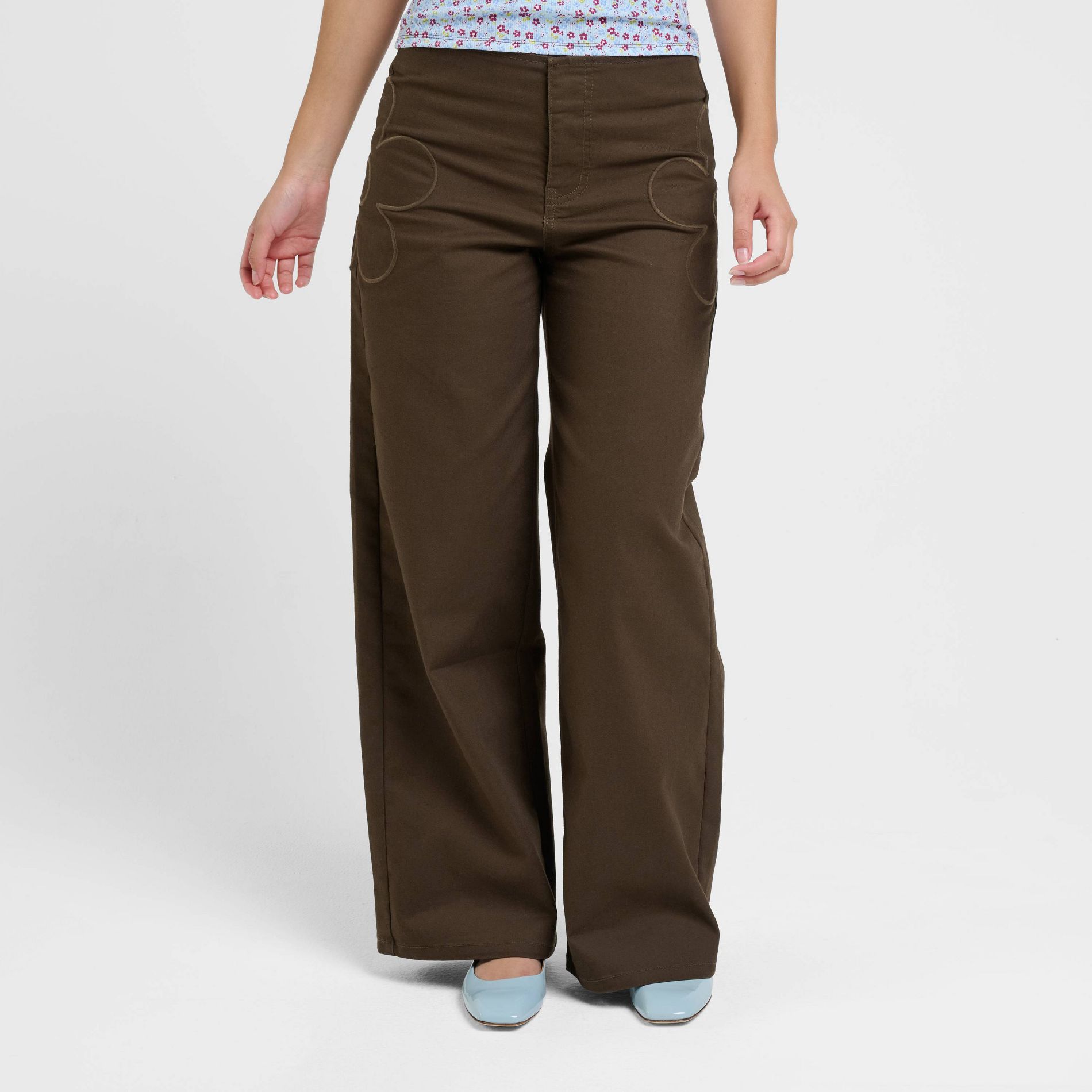 Women's dELiA*s Floral Pants - Brown