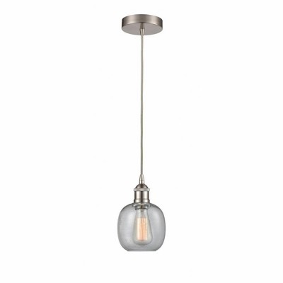 Belfast - 1 Light Cord Hung Mini Pendant In Industrial Style-9.75 Inches Tall and 6 Inches Wide