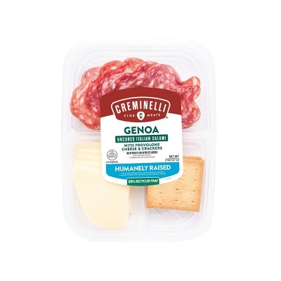 Creminelli Sliced Genoa &#38; Provolone with Crackers - 2oz