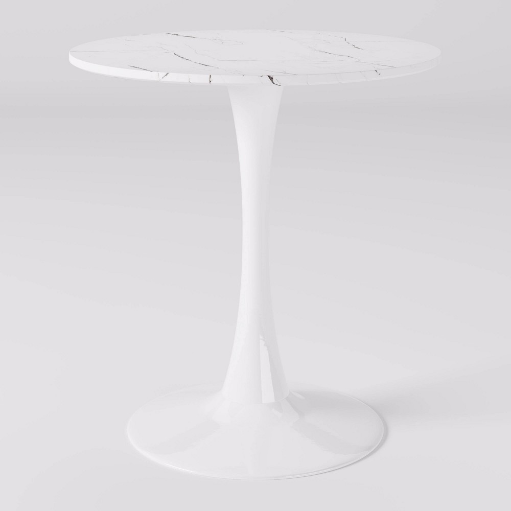 Photos - Dining Table CorLiving Modern Ivo Round Bistro Table White  