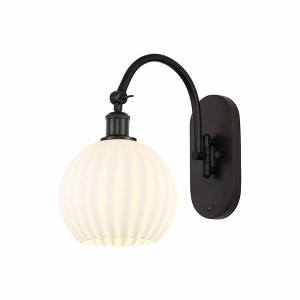 White Venetian - 1 Light Arm Swivels Side to Side Wall Sconce In Modern Style-13.5 Inches Tall and 8 Inches Wide - 1 of 1