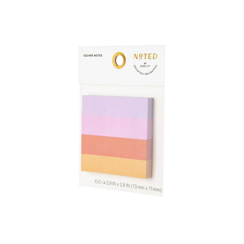 Post-it Square Notes 2.9&#34;x2.8&#34; Rainbow-Striped, 3 of 14