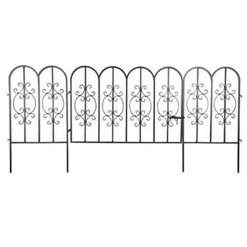 Plow & Hearth Montebello Iron Garden Fencing With Gate : Target