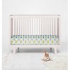Bacati - Elephants Aqua/Lime/Gray Muslin 100 percent Cotton Universal Baby US Standard Crib or Toddler Bed Fitted Sheet - 4 of 4