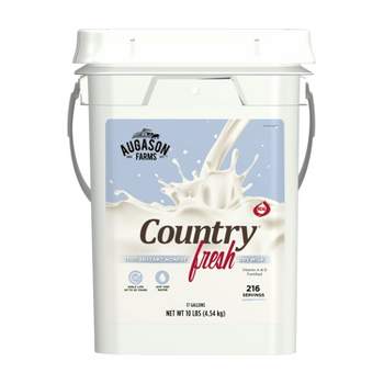 Augason Farms Country Fresh 100% Real Nonfat Milk Certified Gluten Free Emergency Bulk Food Storage 4-Gallon - 10lbs