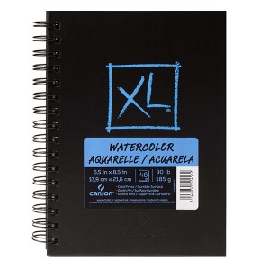 Canson XL Series Watercolor Art Book, Midweight White Paper, Side Wire Binding, 48 Sheet, 5.5X8.5 inch, 1 Count - 1 of 1