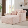 Indoor Corduroy Single Chaise Sofa No-Assembly Comfy Sleeper for Living Room, Office, and Apartment - 2 of 4