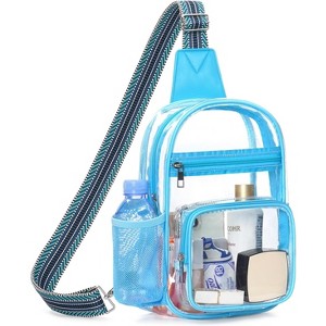 Large Transparent Sling Backpack, Stadium Compliant Clear Crossbody Bag, for Sports Events, Venue Security - 1 of 4