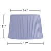 Springcrest Mapo 14" Top x 17" Bottom x 11" High x 11" Slant Lamp Shade Replacement Large Dusty Gray Drum Traditional Softback Washer Harp Finial - 4 of 4