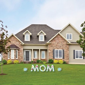 Big Dot of Happiness Colorful Floral Happy Mother's Day - Yard Sign Outdoor Lawn Decorations - We Love Mom Party Yard Signs - Mom - 1 of 4