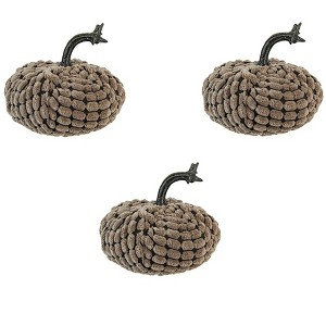 Gulches Series Multicolored Shatterproof Grid Pumpkin Harvest Festival Ornament - 1 of 4