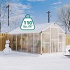 8x12FT Greenhouse for Outdoors,Polycarbonate Greenhouse with Quick Setup Structure and Roof Vent,Aluminum Greenhouses for Outdoors Heavy Duty - 4 of 4
