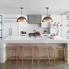 Rennnsan Grainor 15"-23" W 1 -Light Gold Foiled Dimmable Oversized Industrial Dome Pendant in Dark Silver - 4 of 4