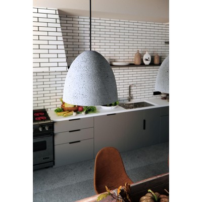 Polished Chrome LED Bowl Pendant Light with Glass Accents