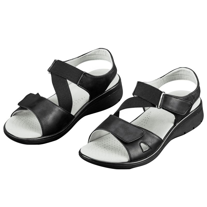 Collections Etc Adjustable Stretch Sandals, 3 of 6