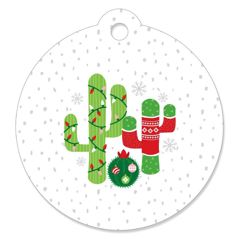 Big Dot of Happiness Merry Cactus - Christmas Cactus Party Favor Gift Tags (Set of 20), 1 of 5