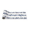 TAG Cottage Runner Blue Stripe Floral Print on White Background Cotton Machine Washable Table Runner Décor Decoration, 72" x 14.5"-in. - 2 of 3