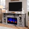 AMERLIFE Farmhouse Heavy Fireplace TV Stand with 33" Electric Fireplace, for 80" TVs up - 3 of 4