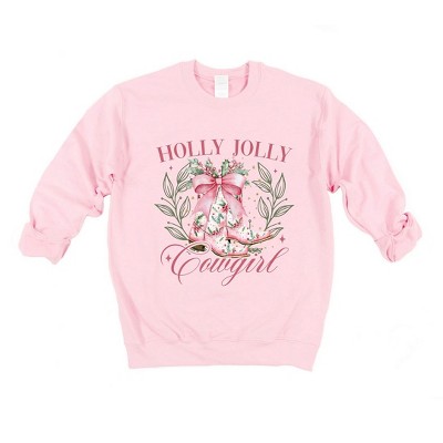 Simply Sage Market Women's Graphic Sweatshirt Holly Jolly Cowgirl Coquette