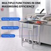 Freestanding Stainless Steel Single Tank Sink 36"x21"x40", Commercial Grade, NSF Certified, Corrosion Resistant - 2 of 4
