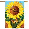 Sunflower Field Summer House Flag Butterflies Floral 28" x 40" Briarwood Lane - 2 of 4