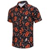 Mens Halloween Christmas Shirts Funky Santa Button Down Shirt Printed Short Sleeve Bowling - 4 of 4