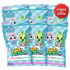 Cats vs Pickles Kittens vs Gherkins Mystery 6pk – 3" Squishy Plushies – Fidget, Sensory Toys for Kids Set B - 1 of 4