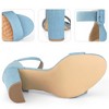Perphy Women's Open Toe Ankle Strap Block Heel Sandals - 3 of 4