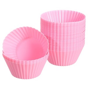 Unique Bargains Silicone Non-Stick Heat Resistant Baking Cups - 1 of 4