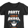 Girls' - Star Wars - Party Like A Rebel Fitted Short Sleeve Graphic T-Shirt - 2 of 4