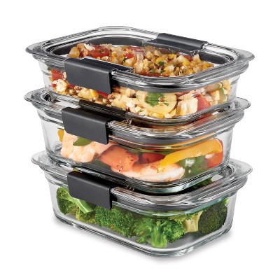 Rubbermaid 6pc Food Storage Container Set (3 Containers, 3 Lids) : Target