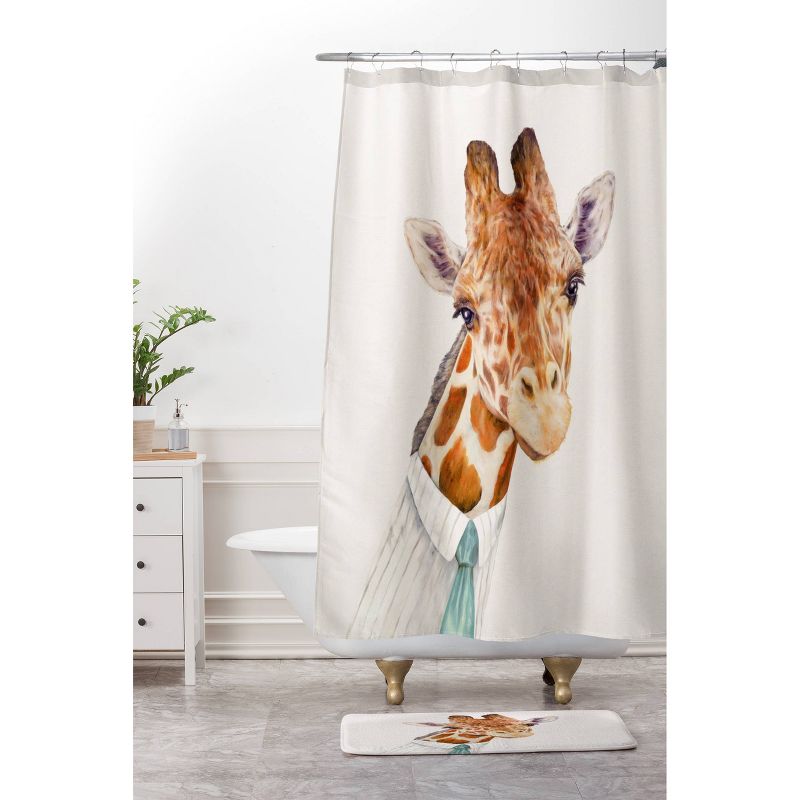 Mr. Giraffe Shower Curtain ivory - Deny Designs, 3 of 6