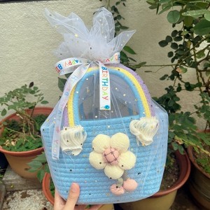 Paaaawaters Cotton Rope Woven Cloud Bag - Handheld Woven Bag, Daily Versatile Rainbow Bag, Cotton Rope Bag, Gift Woven Bag - 1 of 4