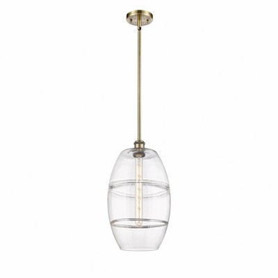 Vaz - 1 Light Stem Hung Mini Pendant In Industrial Style-18.5 Inches Tall and 10 Inches Wide