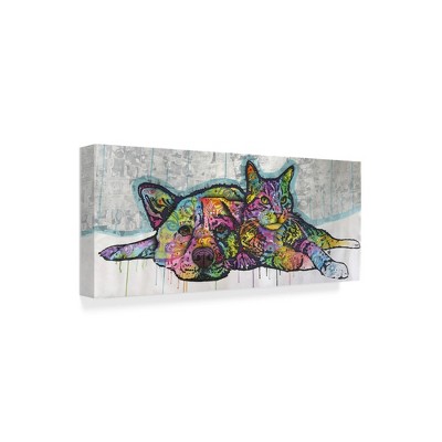 Trademark Fine Art -Dean Russo 'Cat And Dog Companions' Canvas Art