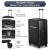 Karl Home 3 Piece Set Luggage Expandable Suitcase PC ABS with TSA Lock Spinner Black - 4 of 4