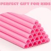 Joyfy 50 PCS Heart Shaped Straws, Disposable Cute Plastic Straws, Individually Wrapped for Wedding Birthday Bridal Shower Decor - 2 of 4