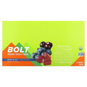ProBar Bolt, Organic Energy Chews, Berry Blast, 12 Packs, 2.1 oz (60 g) Each - 1 of 3
