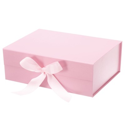 Unique Bargains Collapsible Paper Magnetic Closure Ribbon Gift Box For ...