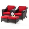 UPTIOT Patio Chair with Cushions and Ottomans - 2 of 4