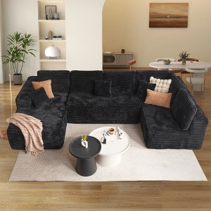 XIZZI Modular Sectional Sofa Couch, L/U-Shape Upholstered Couch, Modern Minimalist Couches for Living Room, Free Combination Deep Seat Corner Couch - 1 of 4