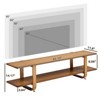 Itopfox Bamboo TV Stand with Storage for TVs up to 65", Modern Entertainment Center with 2 Open Shelves, Accent Media Console Table for Living Room - 2 of 4