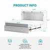 Mjkone Murphy Cube Cabinet Bed, Queen Murphy Bed with Trifold Foam Mattress, Built-in USB Charging Station& Roomy Storage Drawers - 3 of 4
