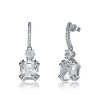 Guili Sterling Silver Square Drop Earrings with Cubic Zirconia – A Stylish and Sophisticated Jewelry Piece for a Modern and Elegant Fashion Statement - 4 of 4
