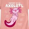 Girls' - Instant Message - Anatomy Of An Axolotl Fitted Short Sleeve Graphic T-Shirt - 2 of 4